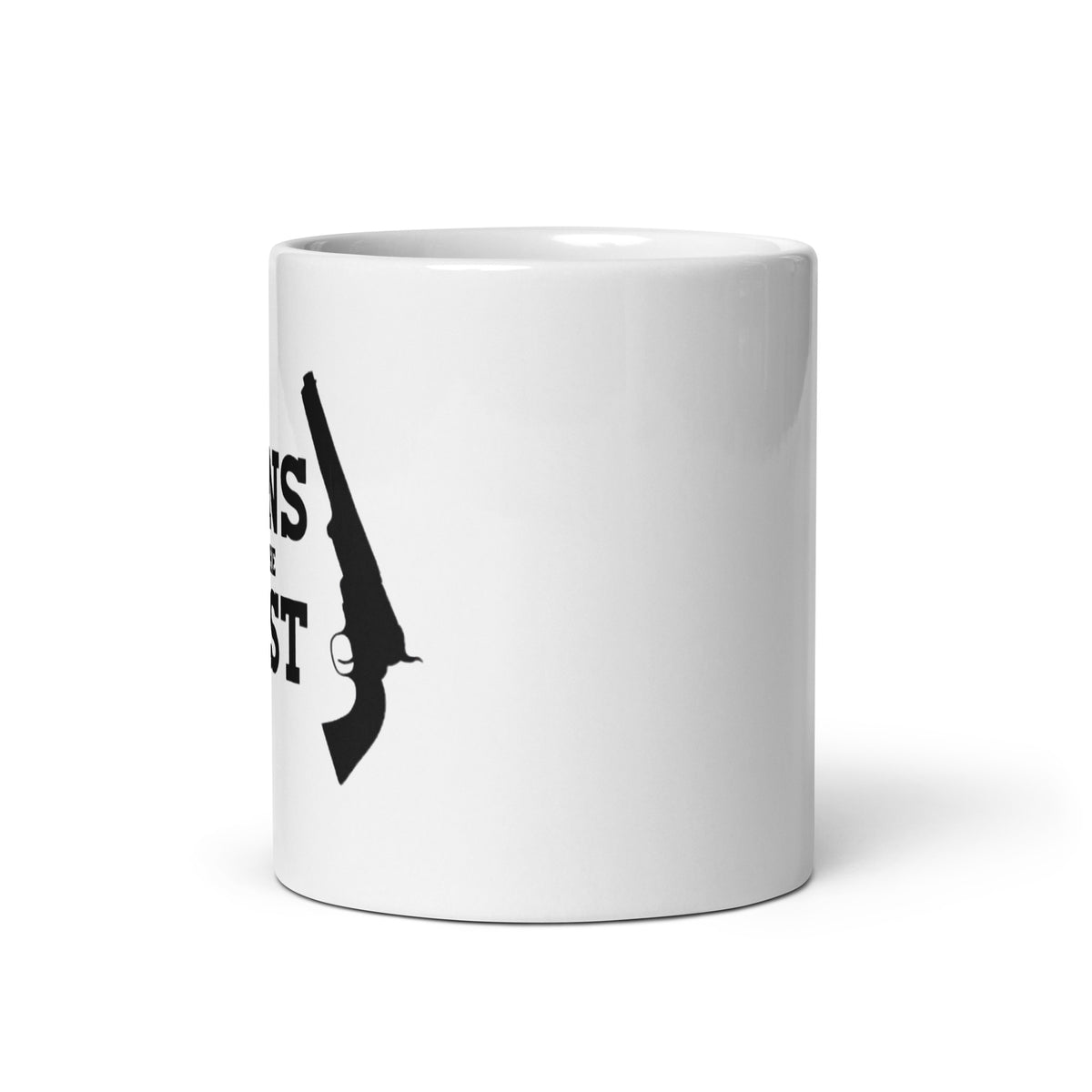 White glossy mug